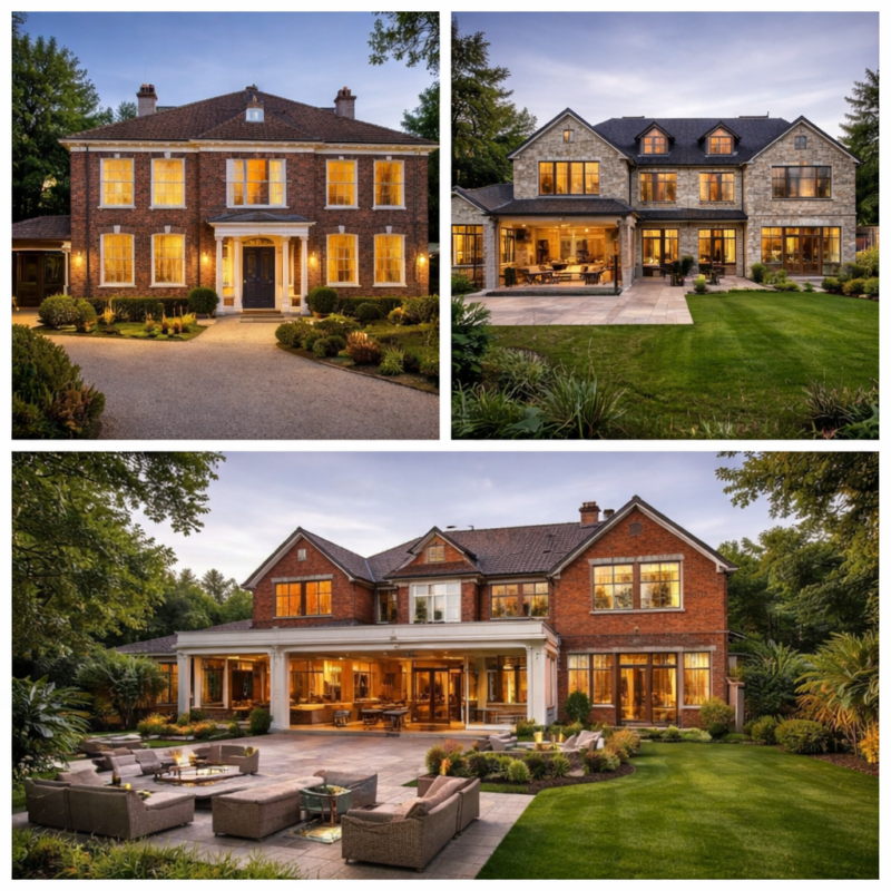 Luxury homes in the UK at twilight (1)